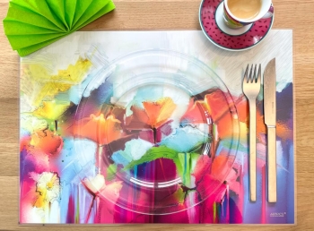 Tischset Platzset abwaschbar Abstract Flower Fantasy von ARTIPICS